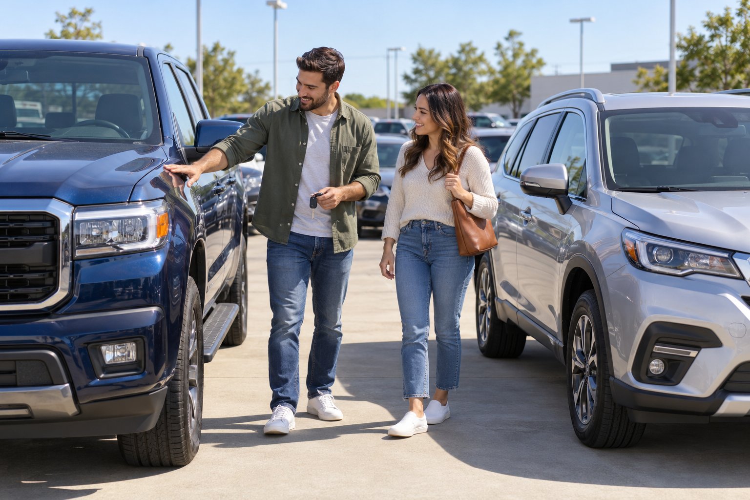Adults considering a vehicle purchase beside trucks, SUVs, or cars