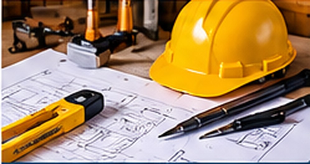 Construction plans and safety equipment