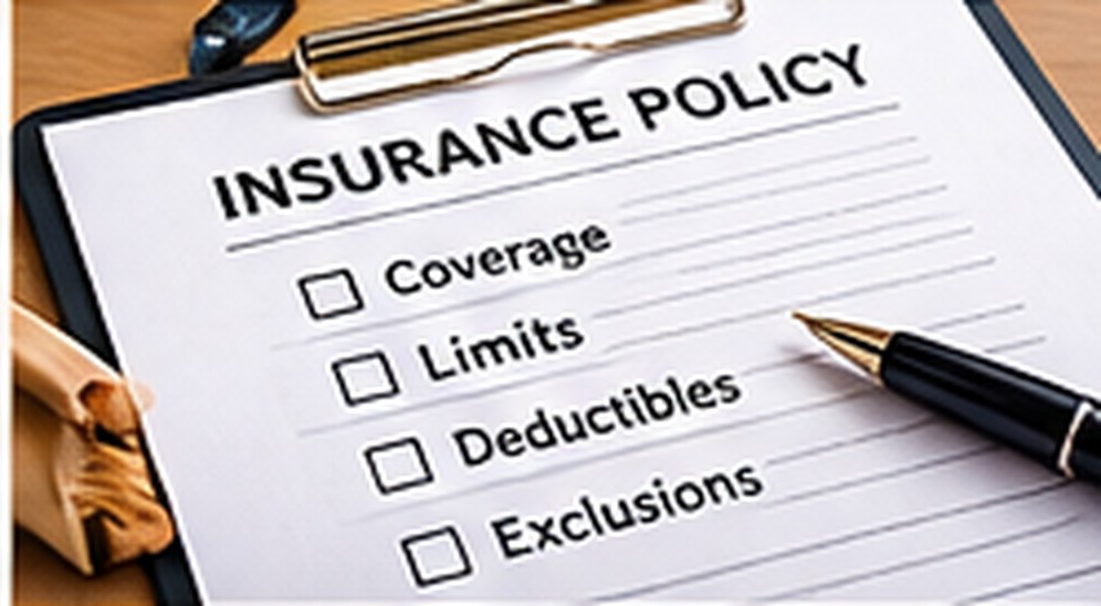Insurance policy checklist for limits deductibles and exclusions