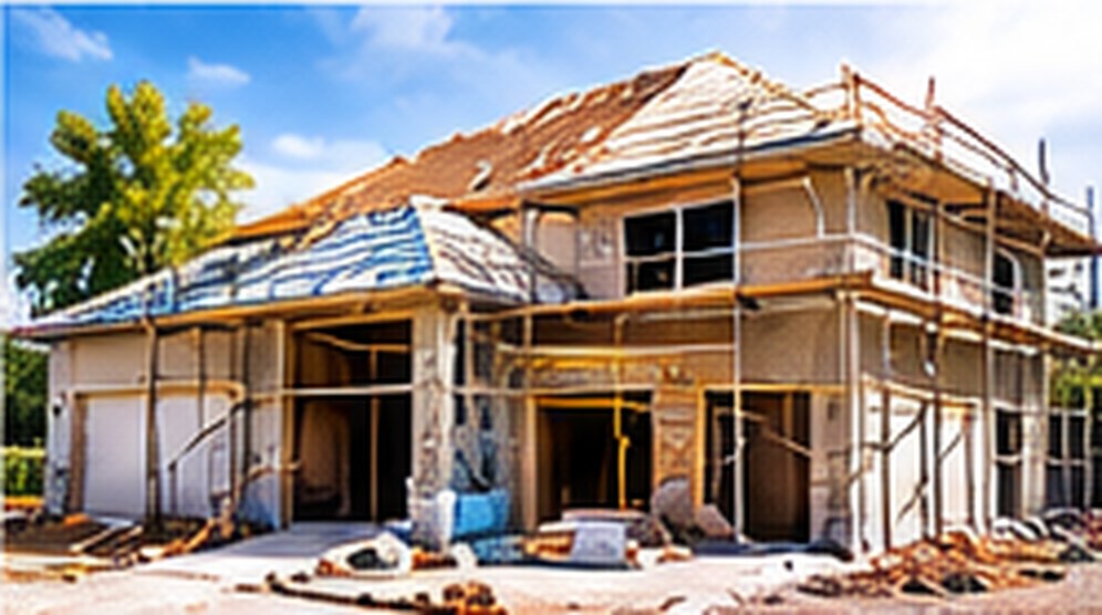 Texas home roof undergoing replacement and repair