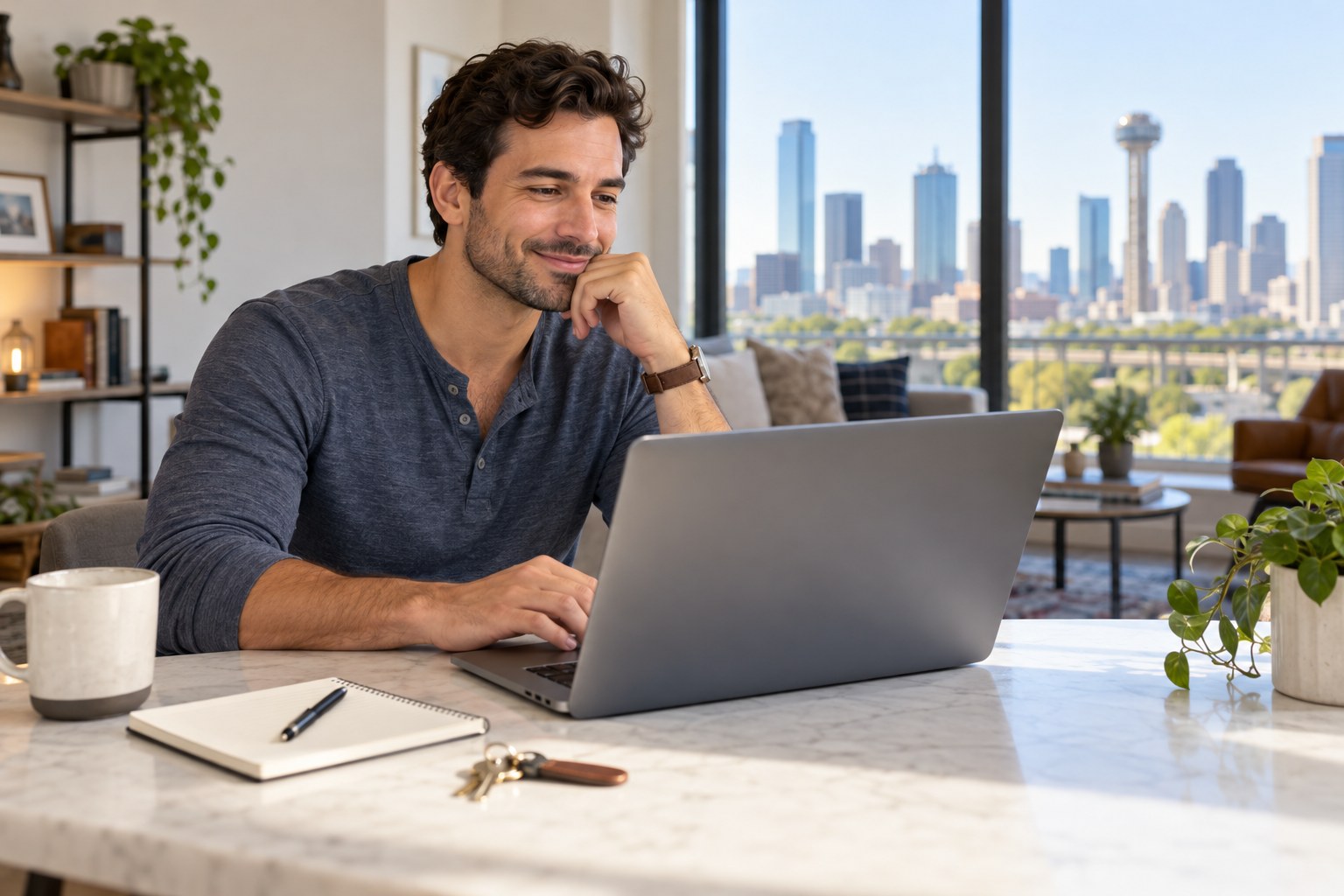 Driver reviewing non-owner coverage options online