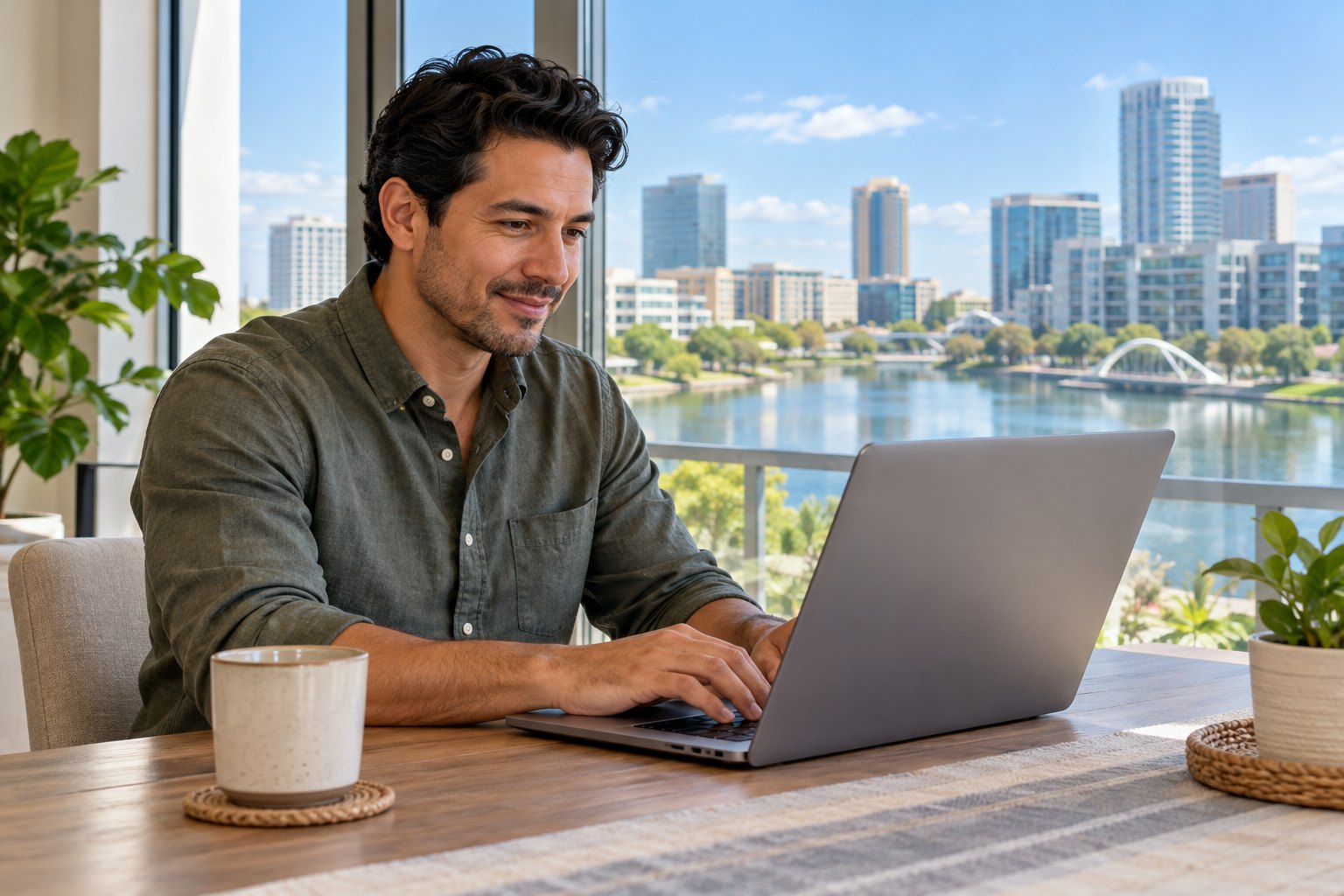 Driver reviewing non-owner coverage options online